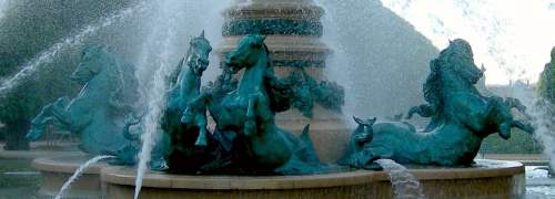 Emmanuel Fremiet : Fontaine de l'Observatoire - Les chevaux