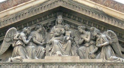 Charles-François Lebœuf dit Nanteuil : Anges adorant l'enfant Jésus que leur présente la Vierge