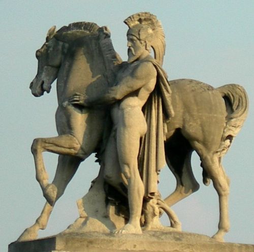 Franois Devaulx : Cavalier Grec et son cheval